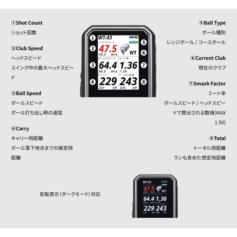 ショットナビ SHOTLYZER ポータブル スイング スピードモニター 計測器