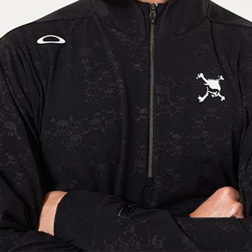 【24時間以内/匿名配送】オークリー スカル メンズ ハーフジップシャツ M OAKLEY（オークリー） 「送料無料」オークリー FOA408241 スカル