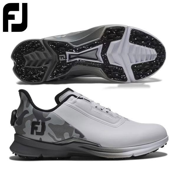 390番 新品未使用 FJゴルフシューズ白/金24.5cm スパイクレス BOA FootJoy（フットジョイ） フューエル BOA スパイクレス ゴルフシューズ