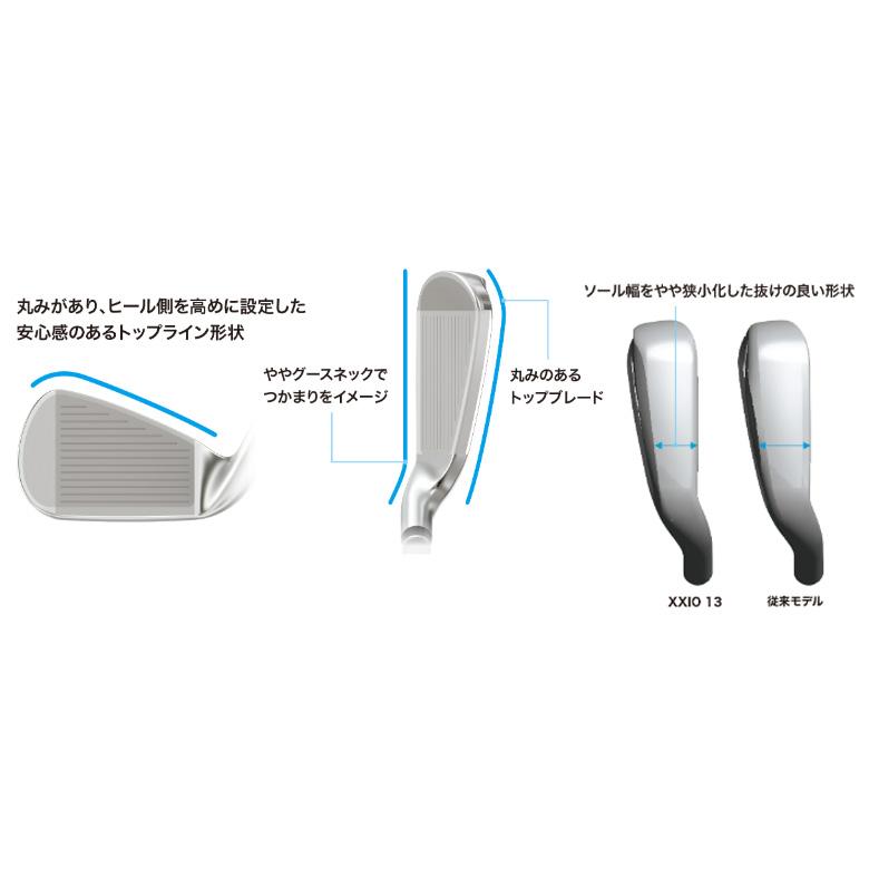 ダンロップ ゼクシオ13 インターナショナル アイアンセット 8本組(5-P,A,S) XXIO MP1300K カーボンシャフト ネイビーの画像