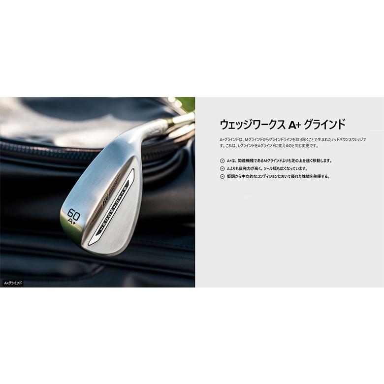 「USモデル/ノーメッキ仕上げ」タイトリスト SM11 ボーケイ ウェッジワークス A+グラインド ウェッジ RAW仕上げ ダイナミックゴールド スチールシャフトの画像