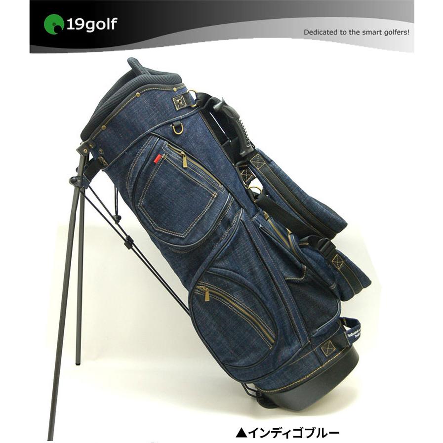 「7日まで！最大5,000円引きクーポン！」19ゴルフ デニム スタンダード CBSTI20 スタンド キャディバッグ インディゴブルー | 19golf | 02