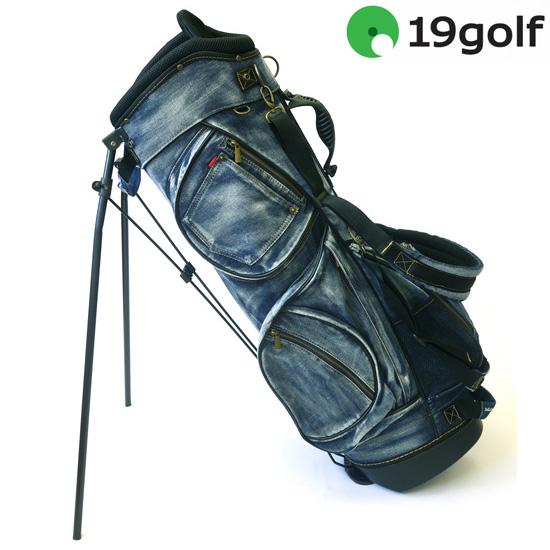 19golf　キャディバッグ　メンズゴルフ　デニム生地　スタンド式　4点固定 19golf デニムキャディバッグ【スタンダード】 - 株式会社