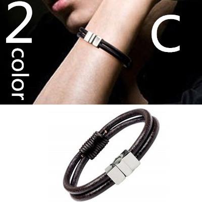 LED RECHWE レザーとのコンビバングル LED RECHWE レザーとのコンビバングル