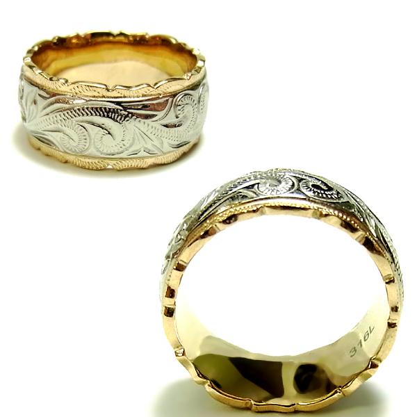 19号 ハワイアンジュエリー リング ホヌ プルメリア K14 イエロー