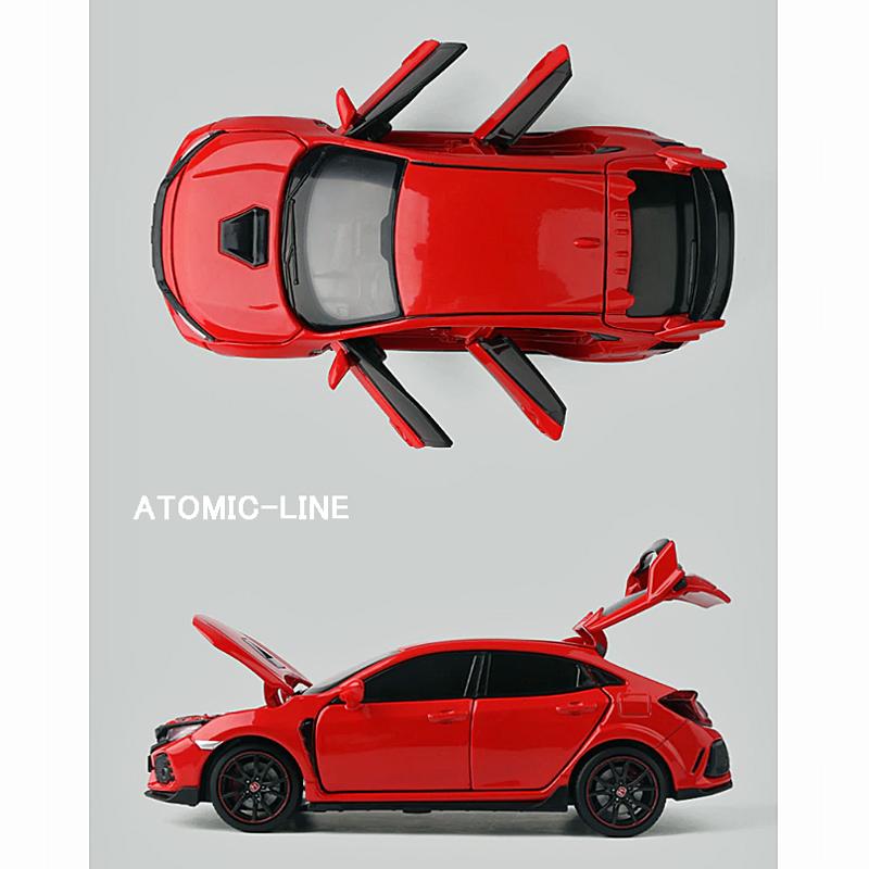シビック　タイプR　ミニカー HONDA シビック タイプR ミニカー 1/32 全6色 ライト点灯