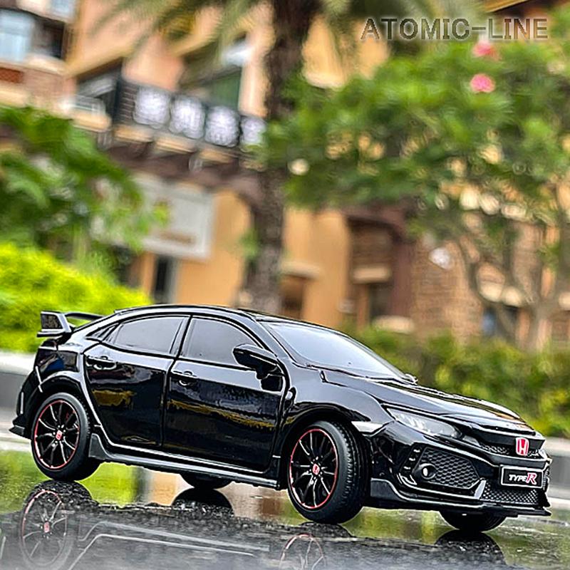 HONDA シビック タイプR ミニカー 1/32 全６色 ライト点灯 エンジンサウンド 模型 合金モデル ジオラマ｜atomic-line｜18