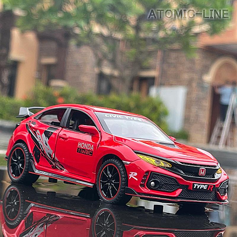 HONDA シビック タイプR ミニカー 1/32 全６色 ライト点灯 エンジンサウンド 模型 合金モデル ジオラマ｜atomic-line｜21