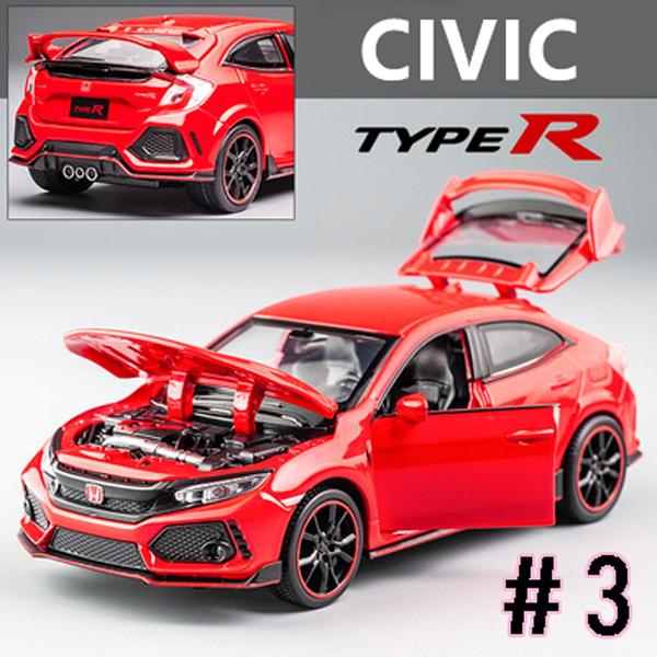ホンダ（HONDA） シビック タイプR ミニカー 1/32 全6色 ライト点灯