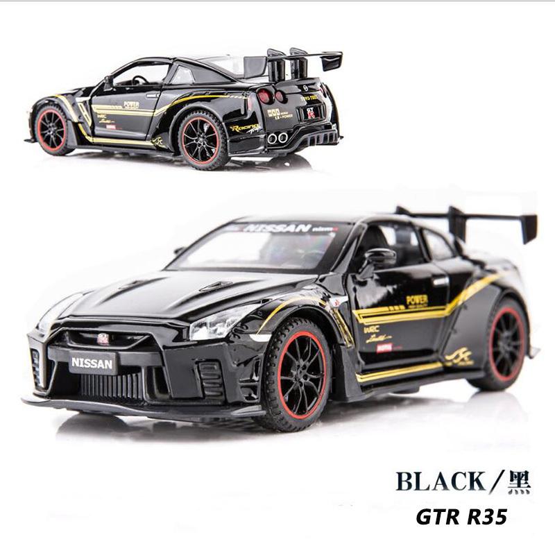 日産 GTR ニスモ R35 スーパーGT 1/32 ミニカー 全3色 ライト点灯 エンジンサウンド 模型 合金モデル｜atomic-line｜03