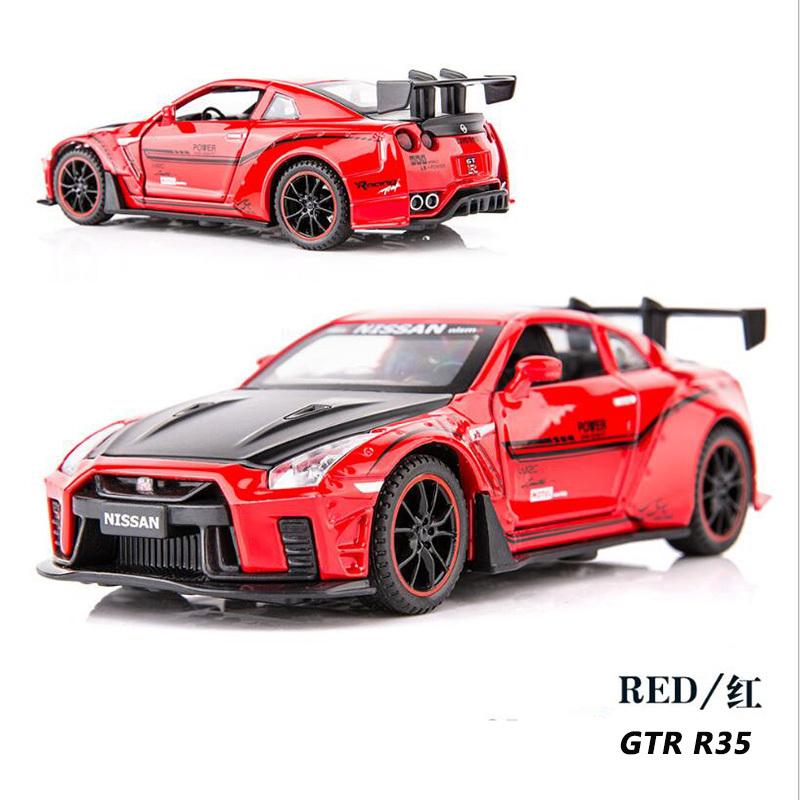 日産 GTR ニスモ R35 スーパーGT 1/32 ミニカー 全3色 ライト点灯 エンジンサウンド 模型 合金モデル｜atomic-line｜04