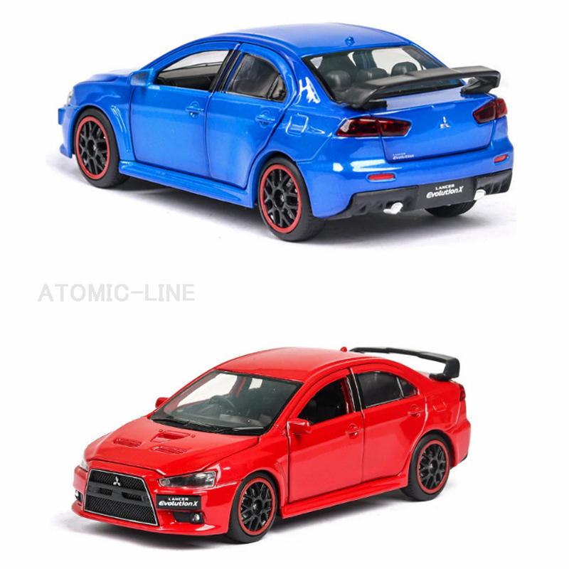 三菱 ランサーエボリューション 1/32 全6色 ミニカー ライト点灯