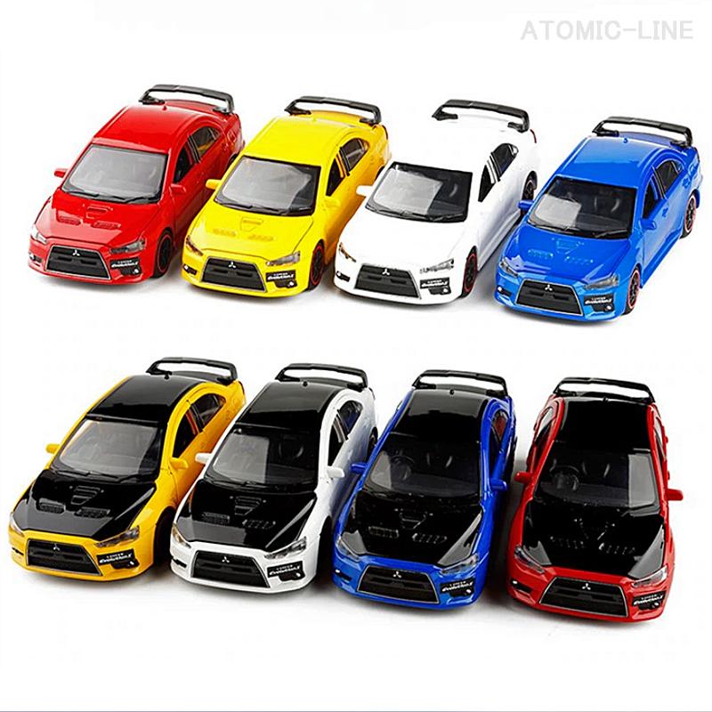三菱ランサーミニカーコレクション　ランエボ 三菱 ランサーエボリューション 1/32 全6色 ミニカー ライト点灯