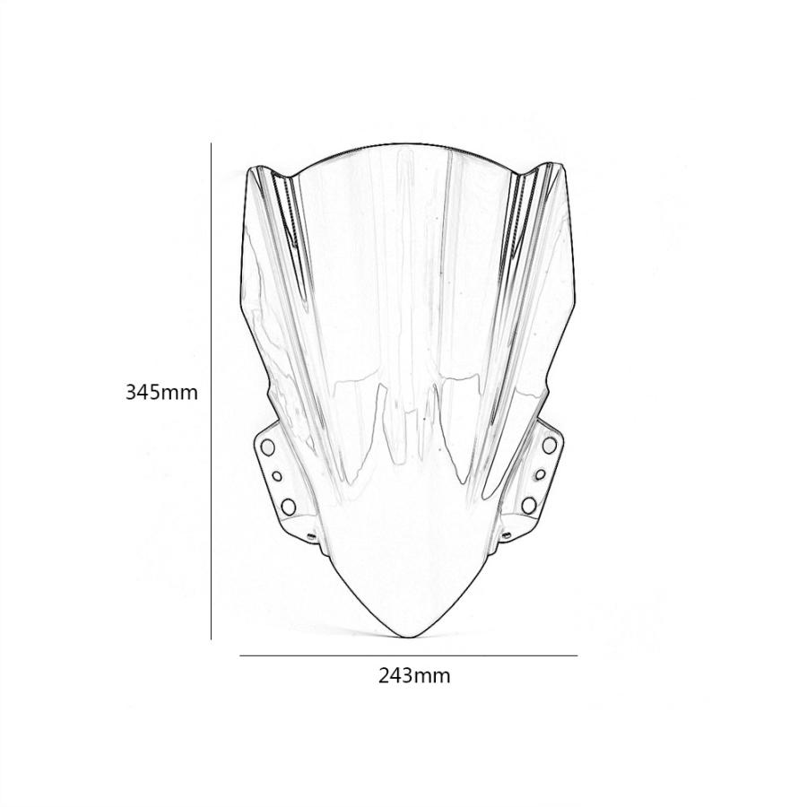 T-584 バイク シールド ウインドスクリーン カワサキニンジャ250SL
