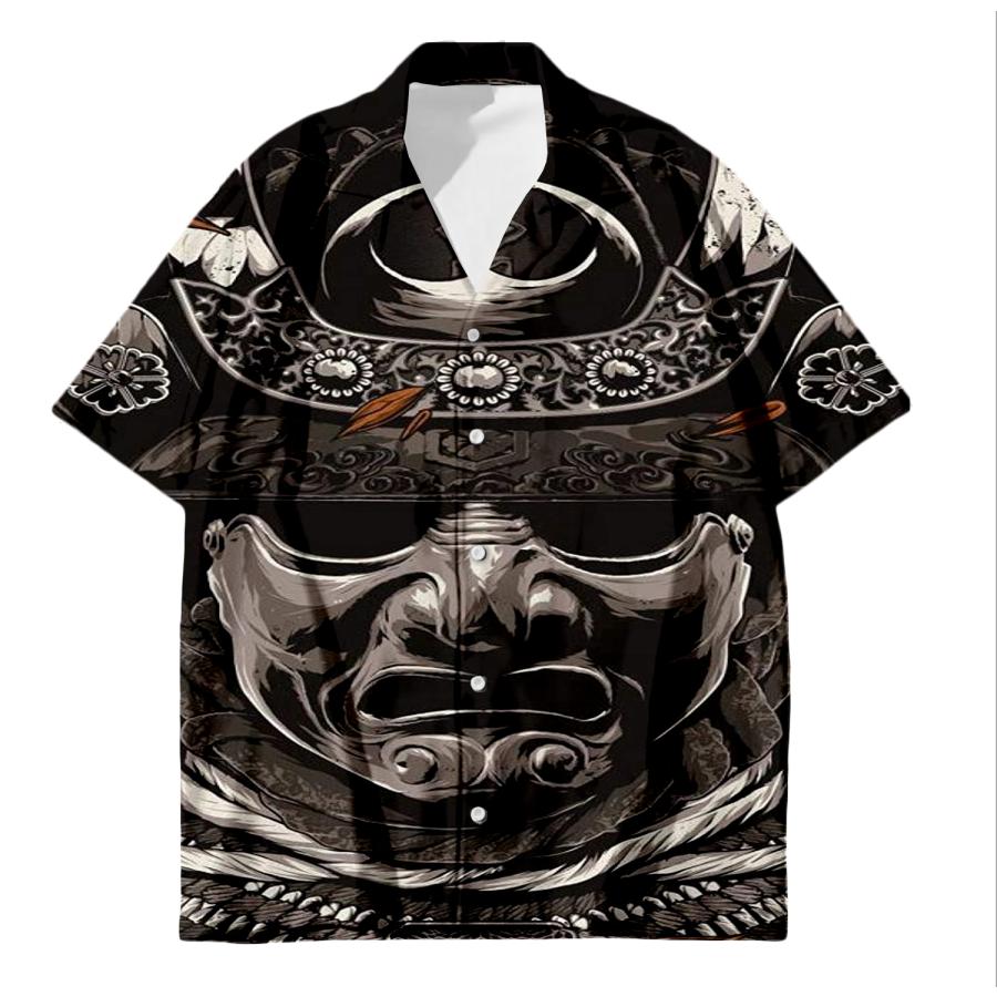 和彫 刺青 般若 タトゥー 日本 和風 柄シャツ オープンシャツ シャツ