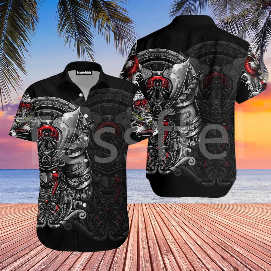 和彫 刺青 般若 タトゥー 日本 和風 柄シャツ オープンシャツ シャツ