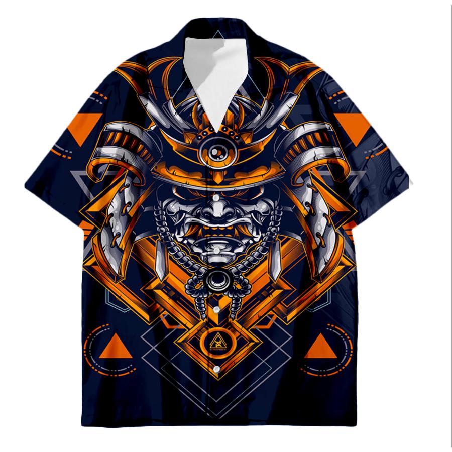 和彫 刺青 般若 タトゥー 日本 和風 柄シャツ オープンシャツ シャツ