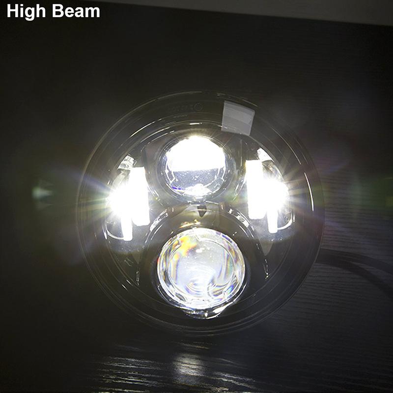 Harley Davidson 7インチ LEDヘッドライト エンジェルアイ