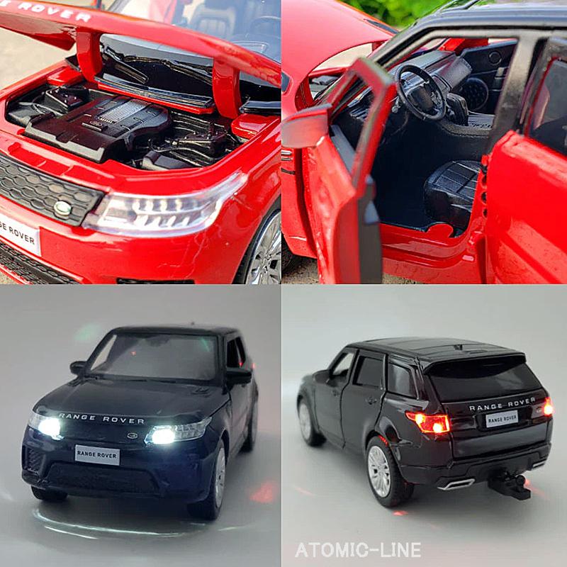 ランドローバー RANGE ROVER 1/32 ミニカー 全3色 ライト点灯 エンジン