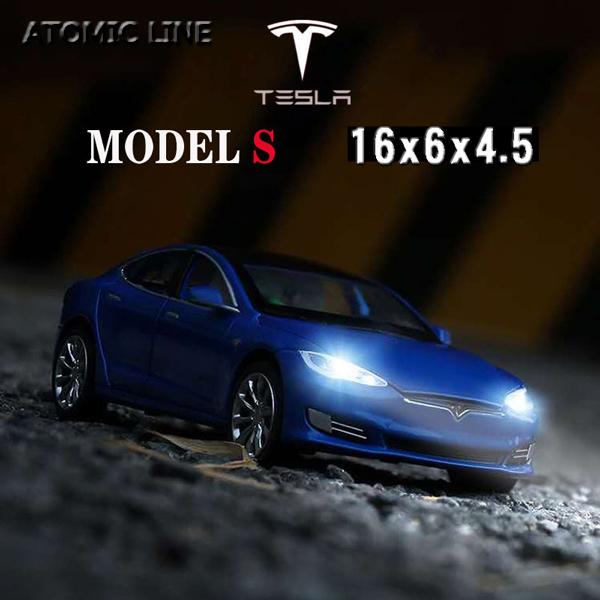 テスラ MODEL S 1/32 ミニカー 全4色 ライト点灯 エンジンサウンド
