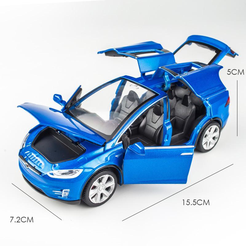 テスラ MODEL X 1/32 ミニカー 全4色 ライト点灯 エンジン