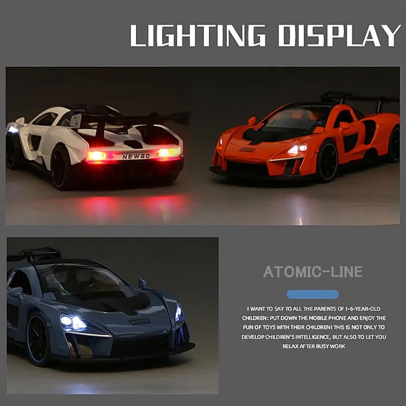 マクラーレン セナ 1/32 ミニカー 全5色 ライト点灯 エンジンサウンド