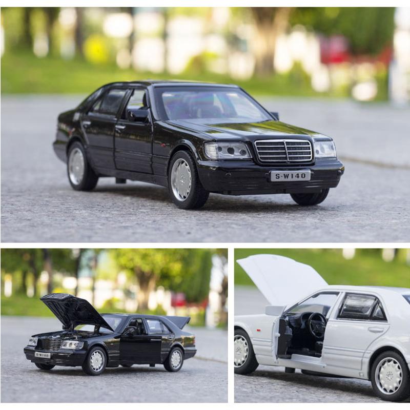 ベンツ Sクラス W140 1/32 ミニカー 全3色 ライト点灯 エンジン