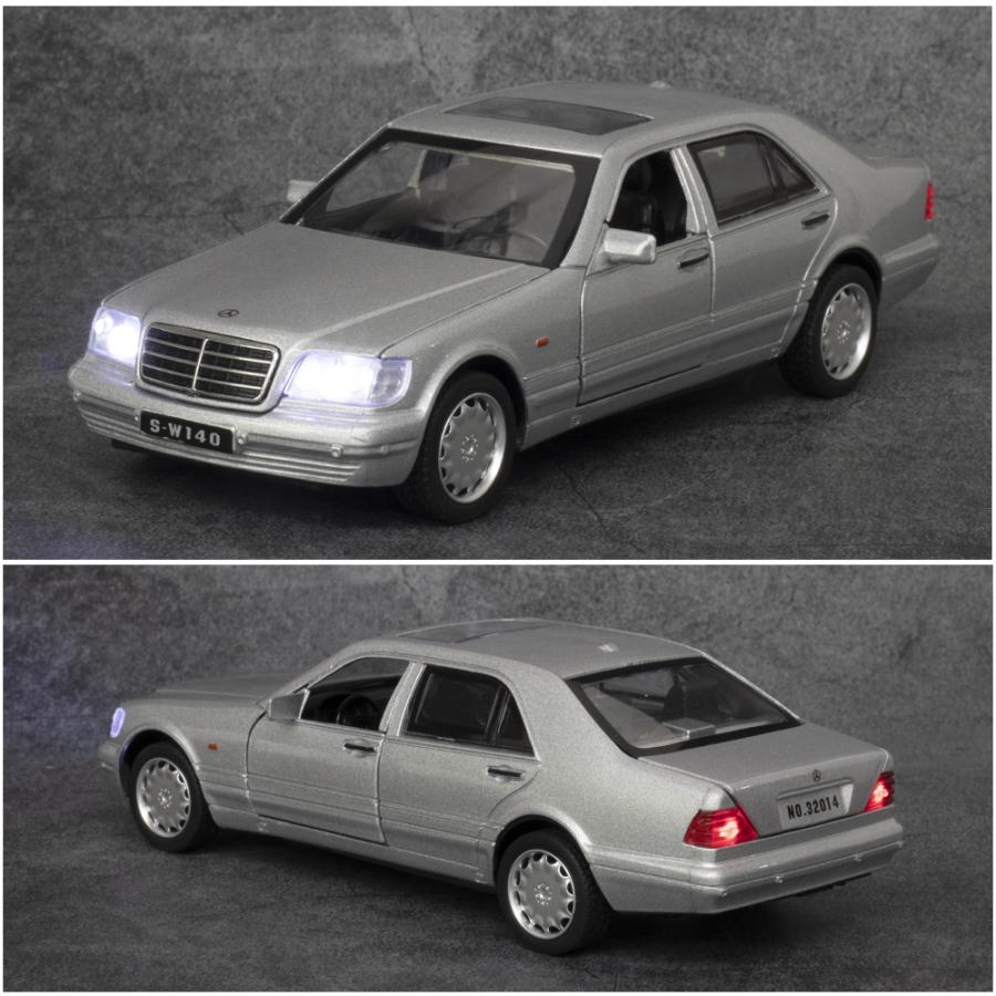 ベンツ Sクラス W140 1/32 ミニカー 全3色 ライト点灯 エンジン ベンツ Sクラス W140 1/32 ミニカー 全3色 ライト点灯 エンジン