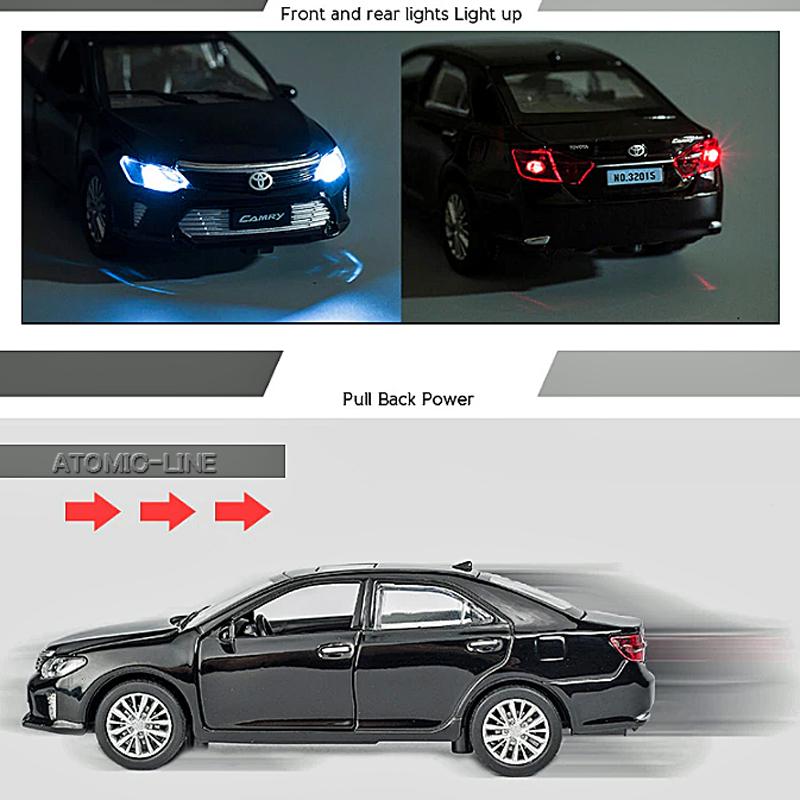 トヨタ CAMRY カムリ 1/32 ミニカー 全4色 ライト点灯 合金