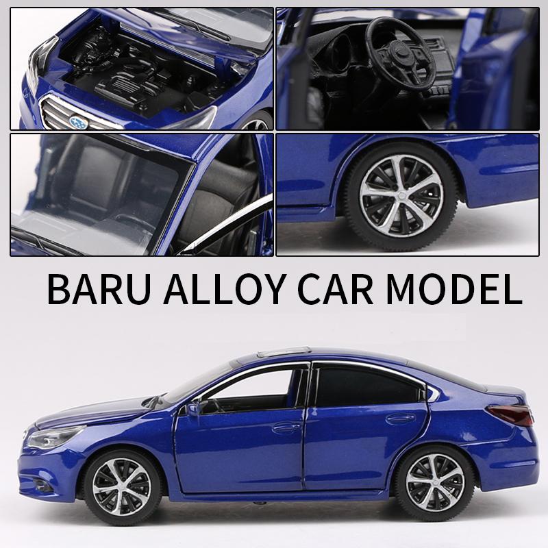 1/32 海外製 LEDライト付 ミニカー 4台セット 金属製 SUBARU SABARU レガシー LEGACY 1/32 ミニカー 全4色 ライト点灯