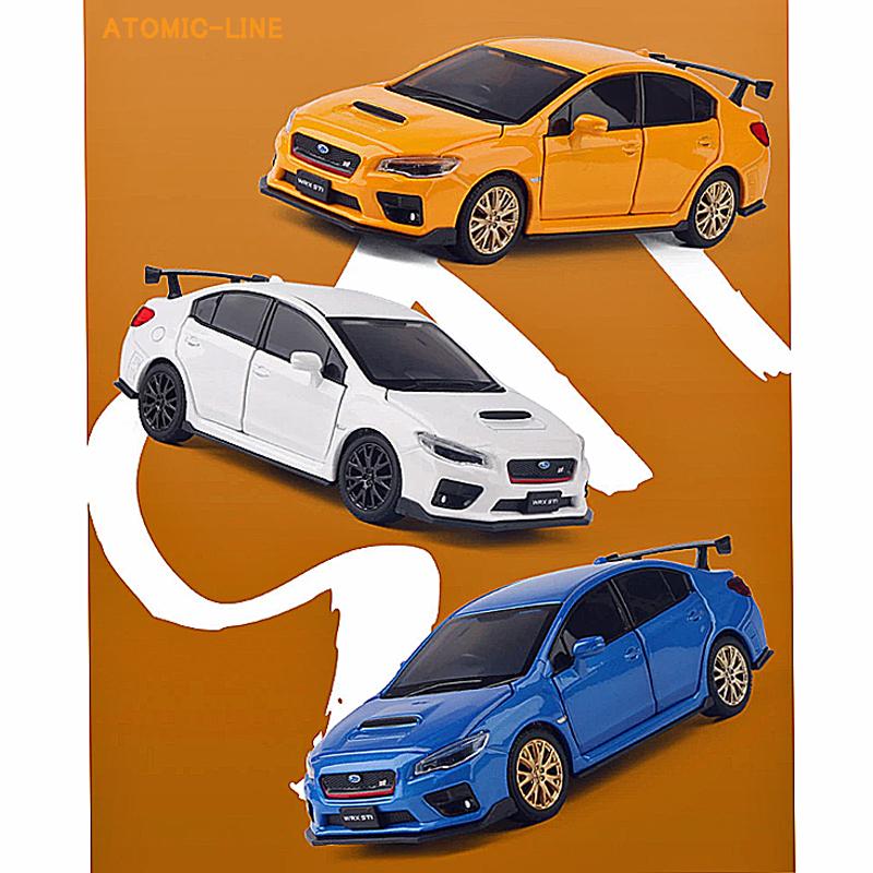SUBARU スバル STI WRX 1/32 ミニカー 全4色 ライト点灯 合金