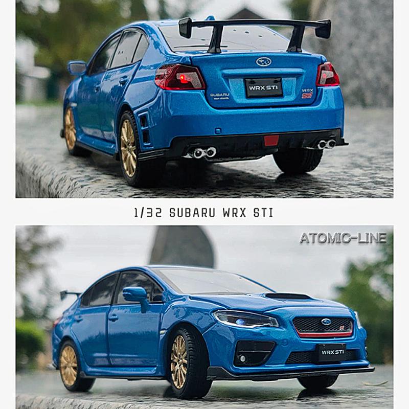 SUBARU（スバル） STI WRX 1/32 ミニカー 全4色 ライト点灯 合金モデル