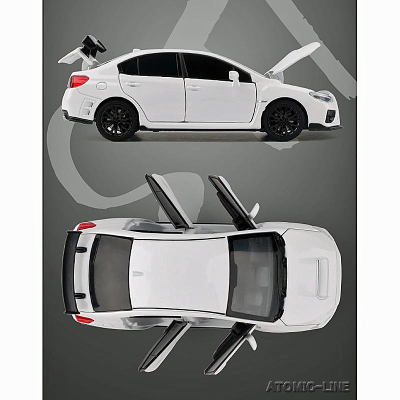 1/32 海外製 LEDライト付 ミニカー 4台セット 金属製 テスラ MODEL X 1/32 ミニカー 全4色 ライト点灯 エンジン