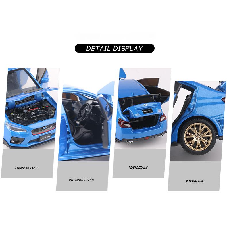 SUBARU（スバル） STI WRX 1/32 ミニカー 全4色 ライト点灯 合金モデル