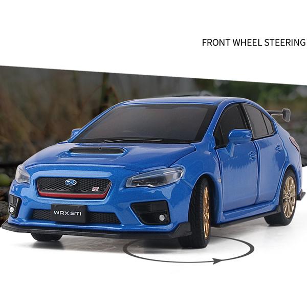 SUBARU スバル STI WRX 1/32 ミニカー 全4色 ライト点灯 合金