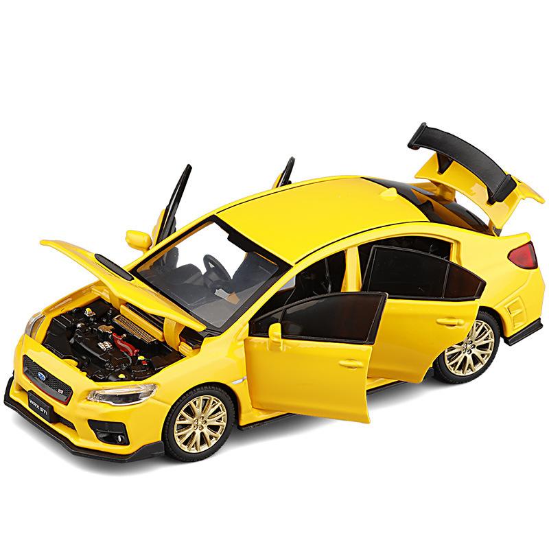SUBARU スバル STI WRX 1/32 ミニカー 全4色 ライト点灯 合金