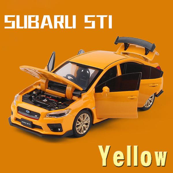 SUBARU スバル STI WRX 1/32 ミニカー 全4色 ライト点灯 合金