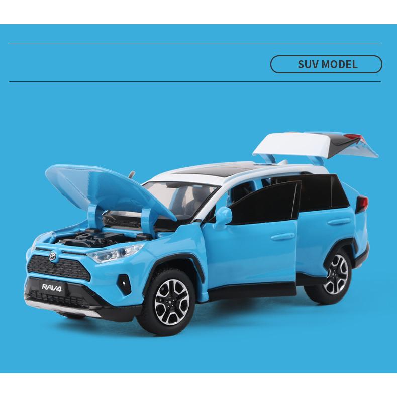 トヨタ RAV4 1/32 ミニカー 全3色 ライト点灯 エンジンサウンド