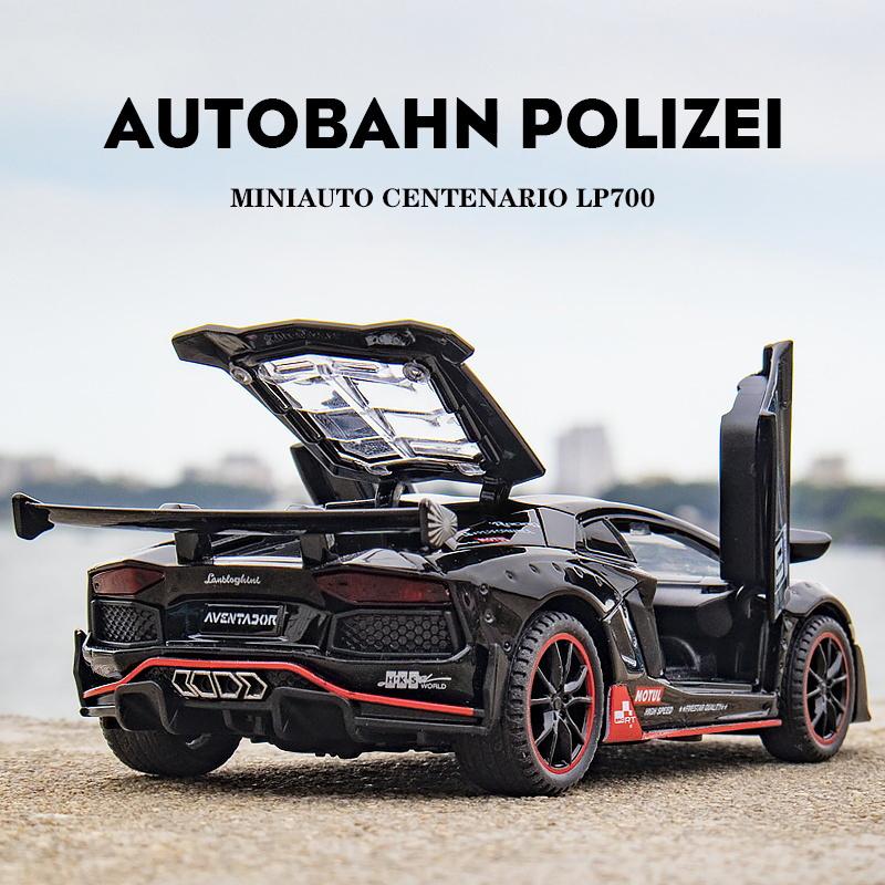 アヴェンタドール LP700-4 ランボルギーニ 1/32 ミニカー 全3色x2タイプ ライト点灯 エンジンサウンド 合金モデル 模型 ジオラマ｜atomic-line｜13