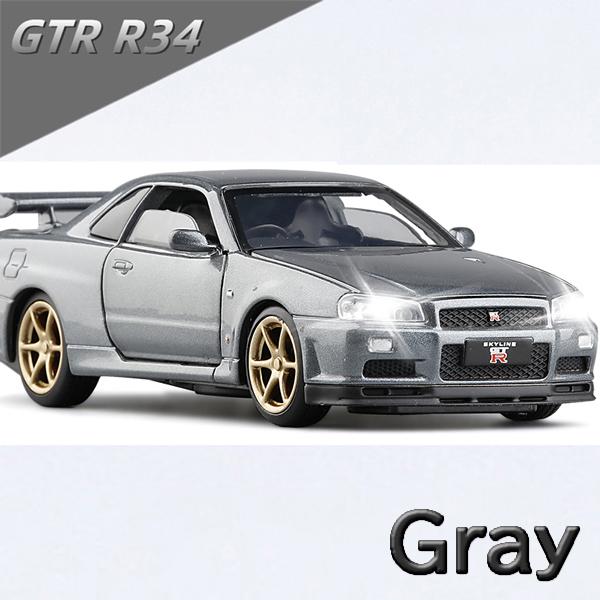 日産 NISSAN スカイライン R34 GTR 1/32 ミニカー 全4色 ライト