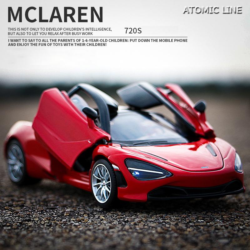マクラーレン McLaren 720S 1/32 ミニカー 全7色 ライト点灯 エンジン