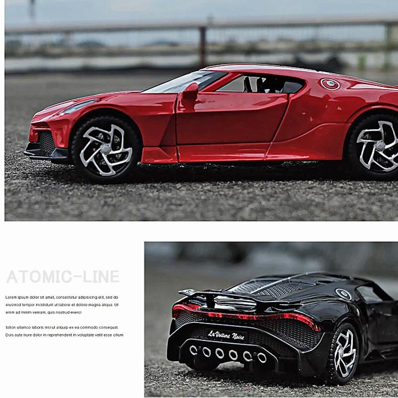 BUGATTI ラ・ヴォワチュール・ノワール 1/32 ミニカー 全4色 ライト
