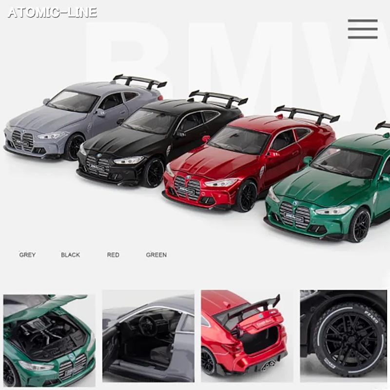 BMW M4 1/32 ミニカー 全6色 ライト点灯 エンジンサウンド 合金