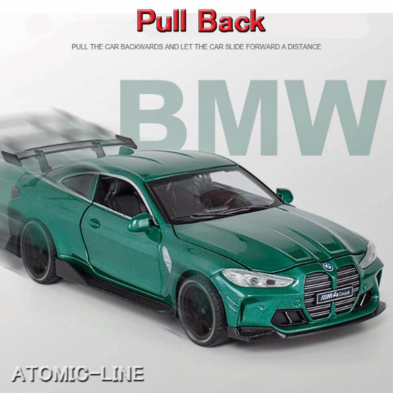 BMW M4 1/32 ミニカー 全6色 ライト点灯 エンジンサウンド 合金