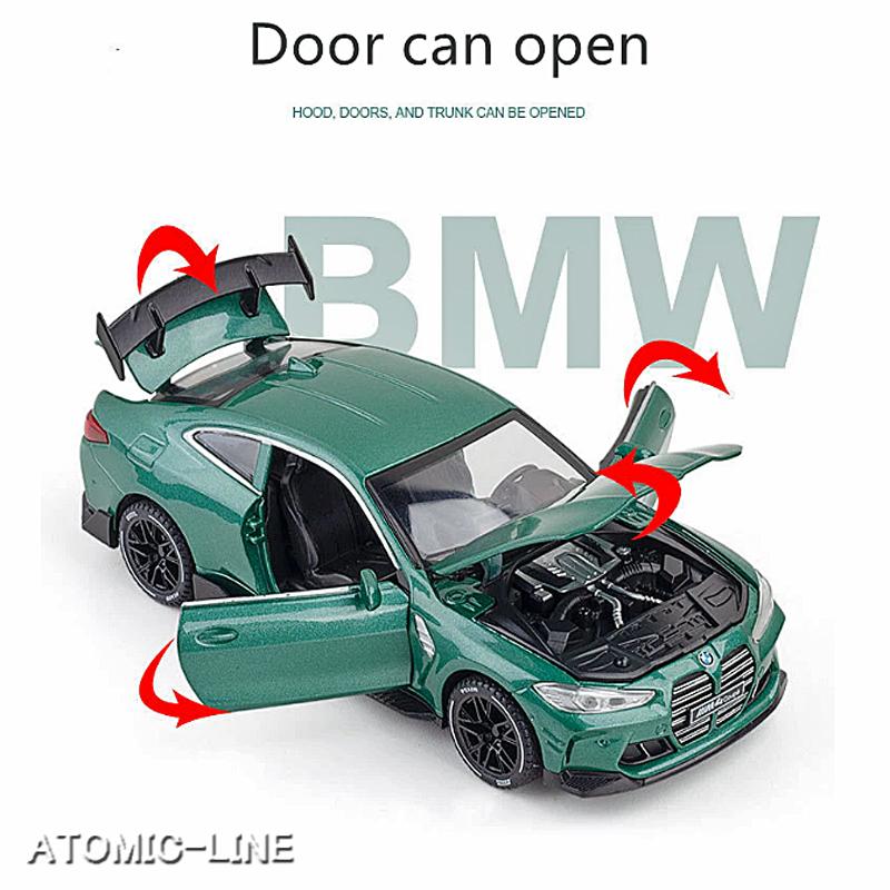 BMW M4 1/32 ミニカー 全6色 ライト点灯 エンジンサウンド 合金モデル 模型 ジオラマ プルバック｜atomic-line｜20