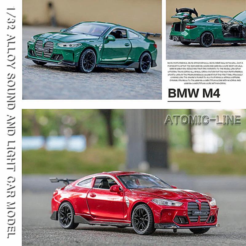 BMW M4 1/32 ミニカー 全6色 ライト点灯 エンジンサウンド 合金モデル 模型 ジオラマ プルバック｜atomic-line｜21