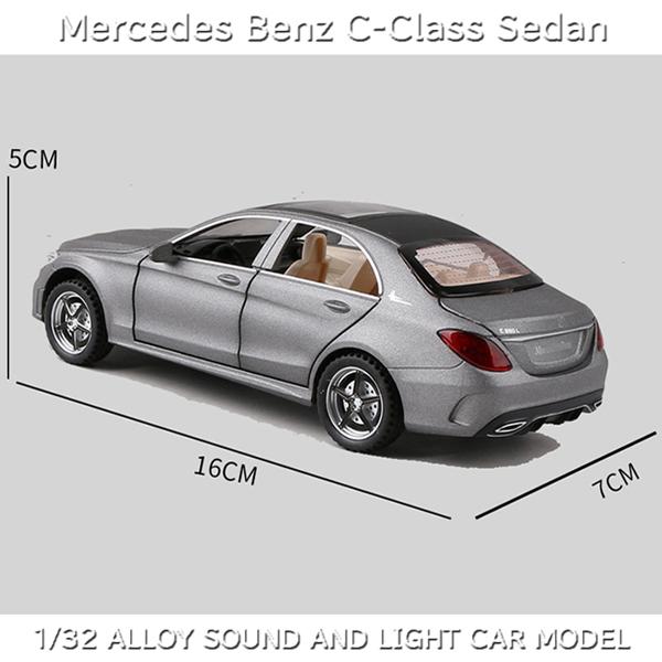 メルセデス ベンツ Cクラス 1/32 ミニカー 全3色 ライト点灯 エンジン 