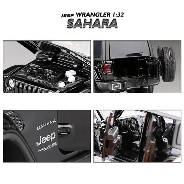 Jeep ジープ ラングラー 1/32 ミニカー 全3色 ライト点灯