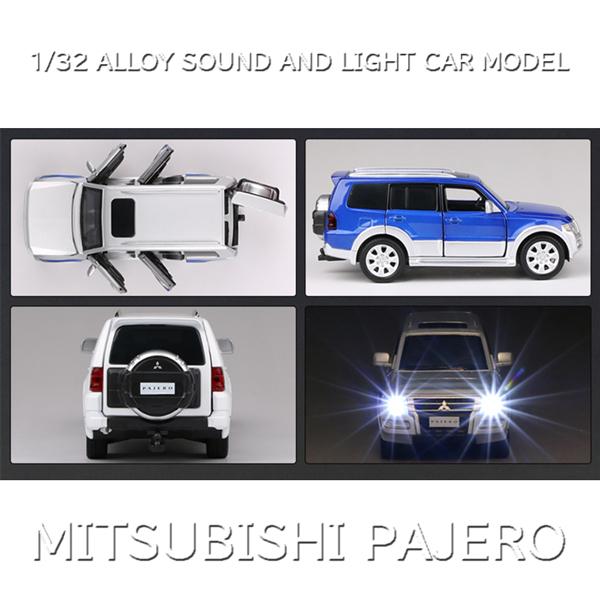 三菱 MITSUBISHI パジェロ 1/32 ミニカー 全5色 ライト点灯 エンジン