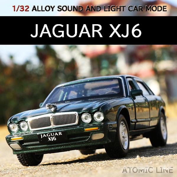 JAGUAR（ジャガー） XJ6 1/32 ミニカー 全3色 ライト点灯 エンジン